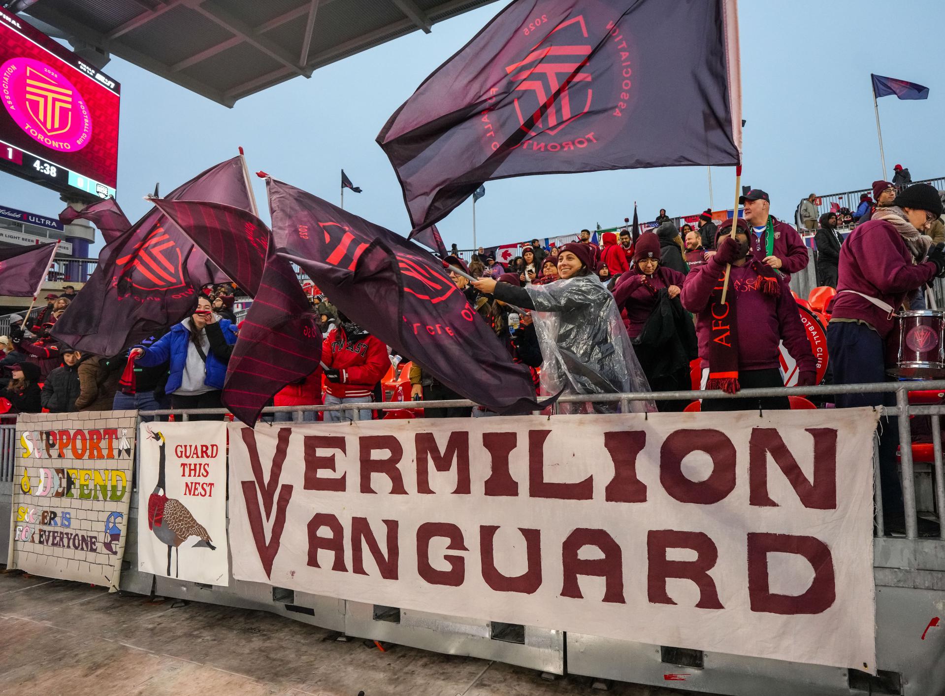 AFC Toronto's Supporters' Group, Vermilion Vanguard, at BMO Field for the NSL Final
