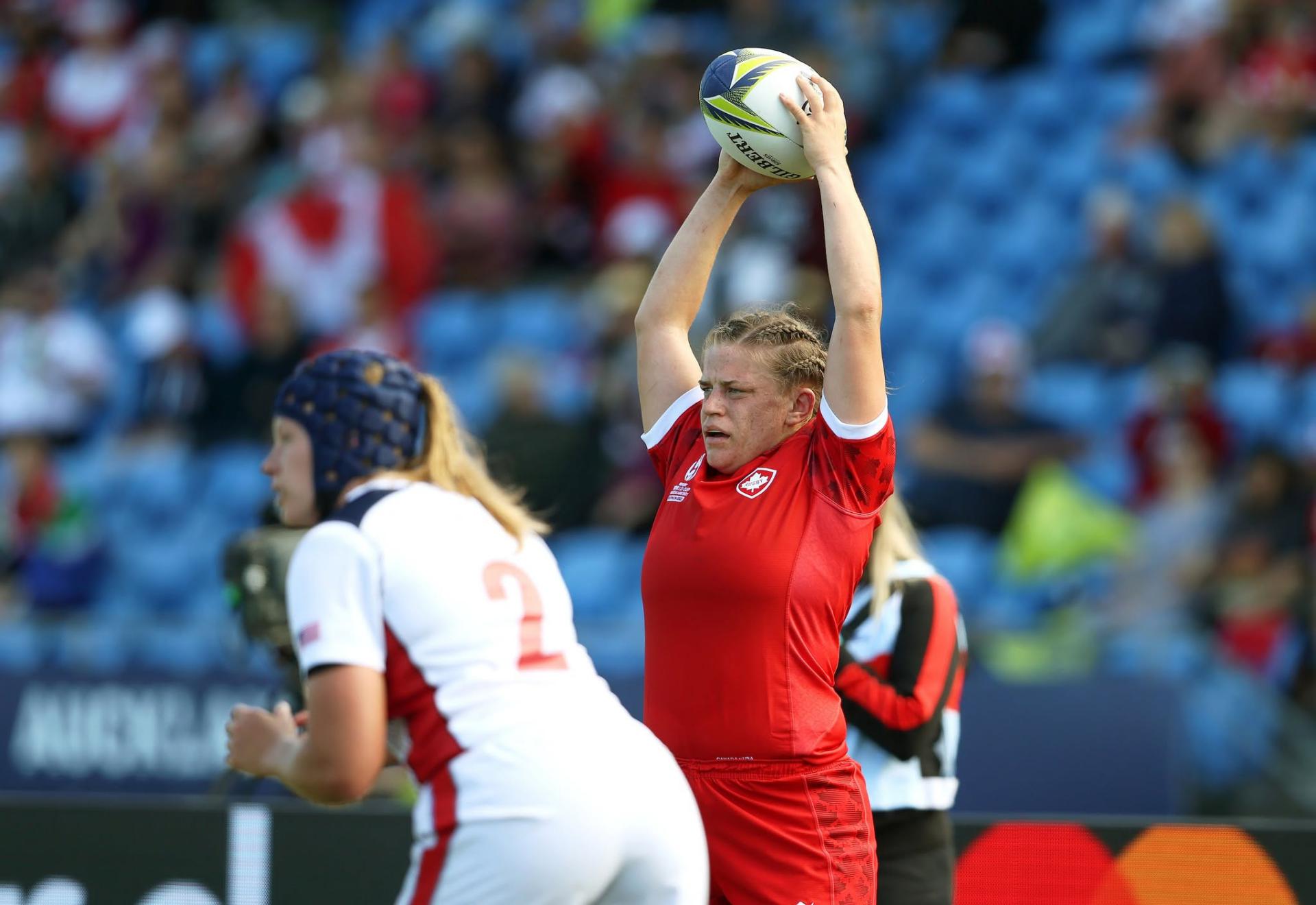 Rugby Canada Player, Emily Tuttosi, Throwing the Ball